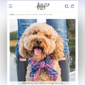 NWOT The Foggy Dog Camilla Flannel Plaid Lady Bow